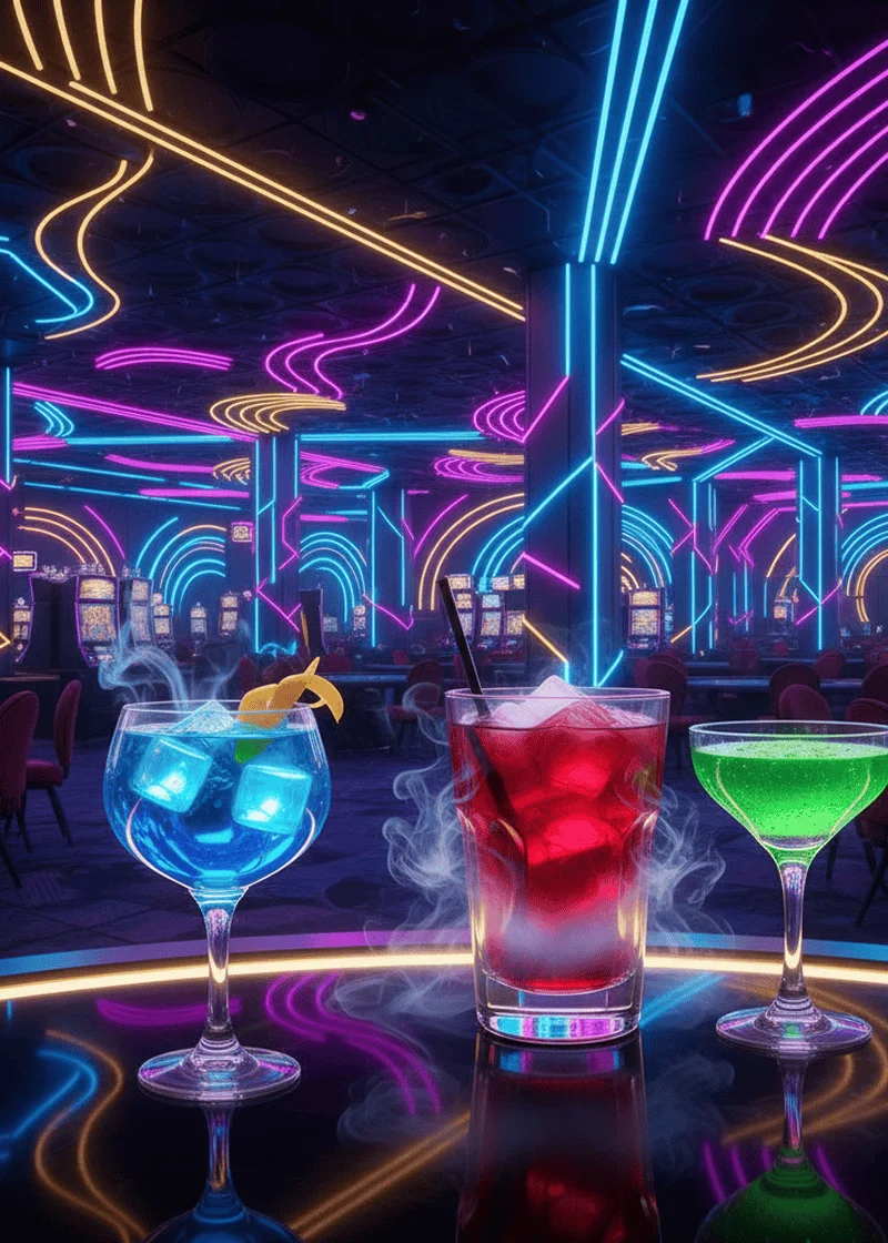 Crown Jewel cocktail with shimmer and smoke